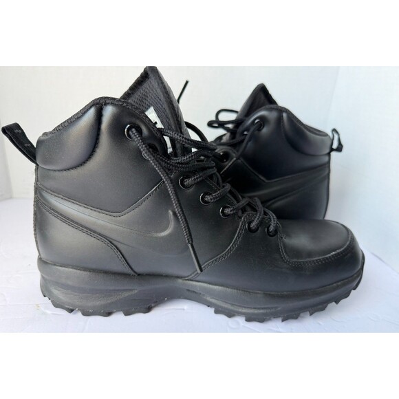 Nike Manoa Men\'s Leather Shoes - Black, Size 9 (454350-003) main image 4